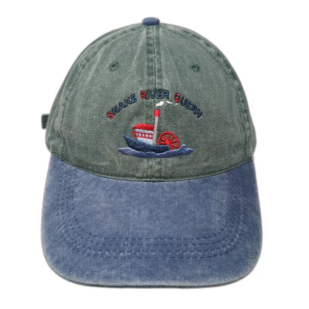 Otto Baseball Cap Green Blue One Size Snake River Queen Steamboat Two Tone Hat